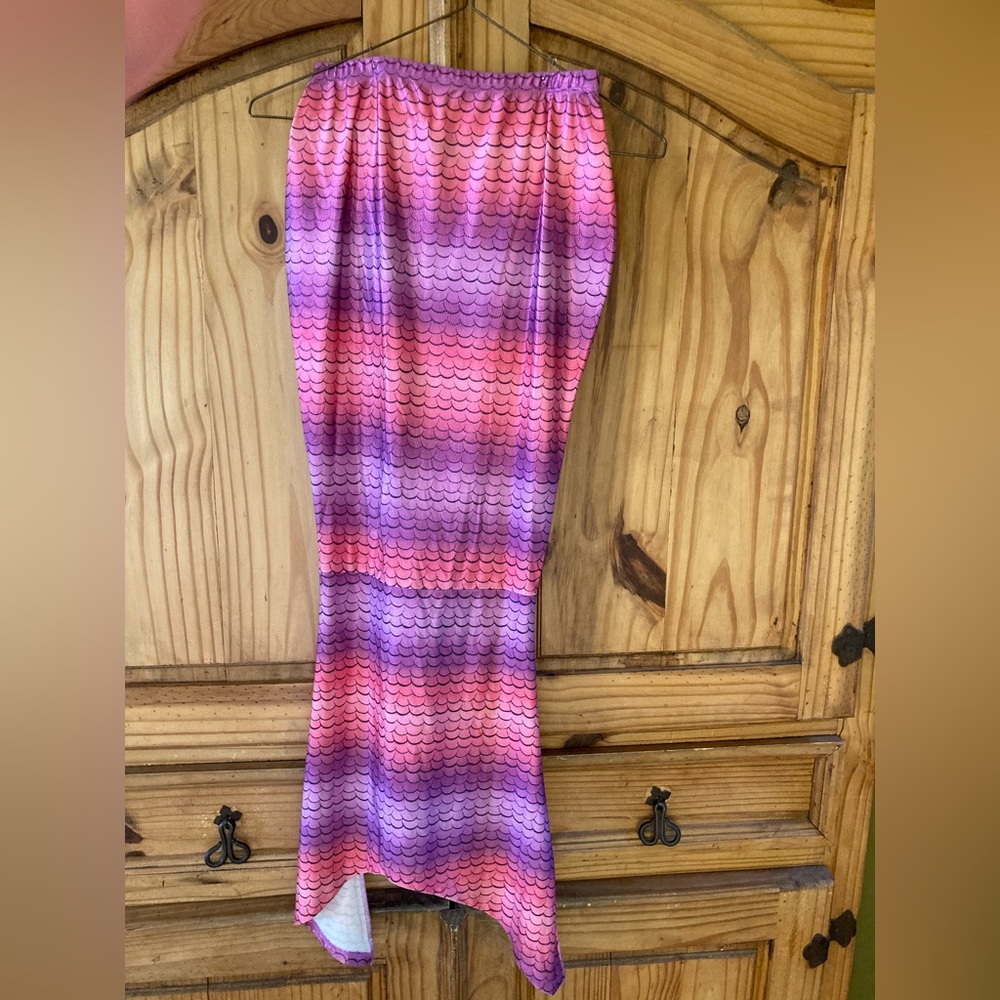 Girls Justice pink purple metallic mermaid skirt size L
